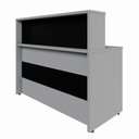 Ver imagem 6 de Balcão Atendimento 120 Cm Recepção Alto Escritório F5 Office Cor:cinza Sagrado com Preto
