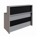 Ver imagem 2 de Balcão Atendimento 120 Cm Recepção Alto Escritório F5 Office Cor:cinza Sagrado com Preto