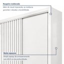 Ver imagem 5 de Guarda Roupa Casal 3 Portas de Correr com 6 Gavetas e Detalhe Ripado 100% MDF Vitória