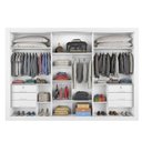 Ver imagem 4 de Guarda-Roupa Casal Ripado 3 Portas e 6 Gavetas Vitória Branco/Acetinado