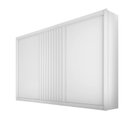 Ver imagem 2 de Guarda-Roupa Casal Ripado 3 Portas e 6 Gavetas Vitória Branco/Acetinado