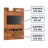Painel para Tv até 50 Byte com Nicho e 2 Prateleiras Mel - 2