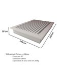Ver imagem 4 de Cama Casal sob Medida Pr 148cmx200cm 100% Mdf Casa Lar Cor:prata