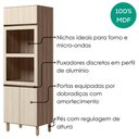 Ver imagem 4 de Torre Quente para Forno e Microondas MDF 72x221 cm Kali 168661 Carvalho Toq Bianco Nicioli