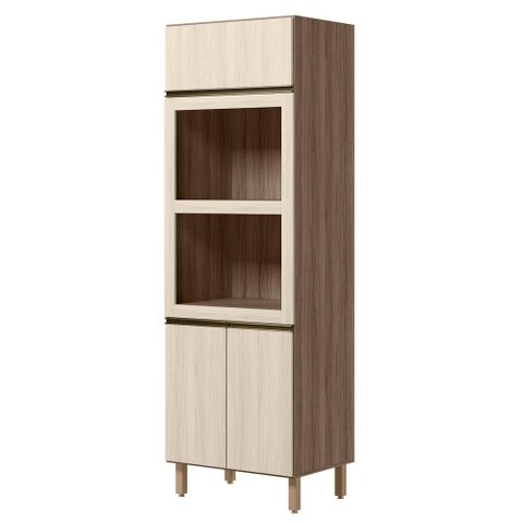 Torre Quente para Forno e Microondas MDF 72x221 cm Kali 168661 Carvalho Toq Bianco Nicioli