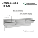 Ver imagem 4 de Rack para TV até 80 Polegadas 218 cm 2 Portas Branco Glamy Madesa