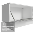 Ver mais imagens de Rack para TV até 80 Polegadas 218 cm 2 Portas Branco Glamy Madesa