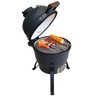 Churrasqueira Kamado Big Bob Egg Cerâmica Carvão Classic 13": Preto - 6