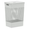 Cesto de Roupa Suja Tampa Grid 49L Organizador Área Serviço:Branco - 1