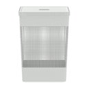 Ver imagem 3 de Cesto de Roupa Suja Tampa Grid 49L Organizador Área Serviço:Branco