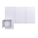 Ver imagem 4 de Cabeceira para Cama Solteiro 122cm e Mesa Cabeceira Suspensa Cor:branco