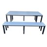 Mesa e Banco para Refeitório para 4 Lugares Rossi Cinza - 2