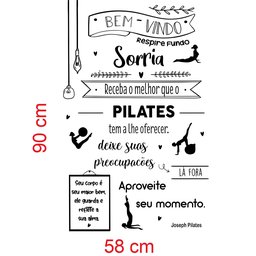 Adesivo de Parede Frase Joseph Pilates:58 X 90 Cm - 2