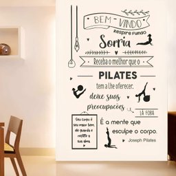 Adesivo de Parede Frase Joseph Pilates:58 X 90 Cm - 1