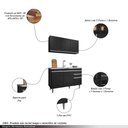 Ver imagem 3 de Conjunto Balcão de Cozinha para Pia Pursat Armário Aéreo Mdp/bp Preto G96 - Gran Belo