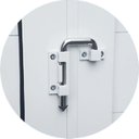 Ver imagem 3 de Porta Camarão Meia Lambril Meia Vidrão Linha 25 210x80cm Brimak Abertura Esquerda Azul