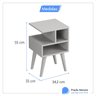 Kit 2 Mesa de Apoio para Quarto | Compacta e Econômica:nature - 3