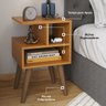 Kit 2 Mesa de Apoio para Quarto | Compacta e Econômica:nature - 5