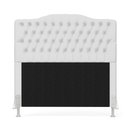 Ver imagem 3 de Cabeceira Estofada Decorativa Pollux para Cama Box 140 para Cama de Casal Couro Artificial Branco Ar