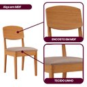 Ver imagem 4 de Kit Cadeira para Sala de Jantar Cleo Cinza/Capuccino/Marromle