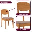 Ver imagem 4 de Kit Cadeira para Sala de Jantar Cleo Cinza/Capuccino/Marromle