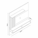 Ver imagem 3 de Painel Primer Naturalle/off White - Carmolar Móveis