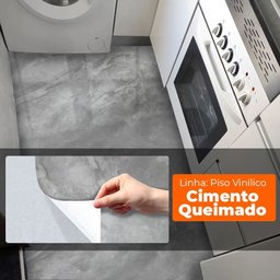 Adesivo Vinilico Lavavel para Piso Texturizado Cimento Queimado - 9