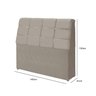 cabeceira box diamante 140cm com bau detalhe estofado:Bege - 4