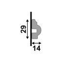 Ver imagem 2 de Rodameio Poliestireno 448 Branco 2,9cm Santa Luzia (cx 11br)