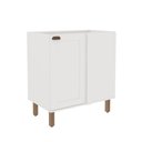 Ver imagem 1 de Balcão de Cozinha Canto Reto 1 Porta Iluminata Branco/Fendi