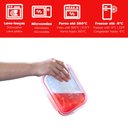 Ver imagem 4 de Kit com 6 Potes de Vidro Hermético 640ml Retangular Invicta