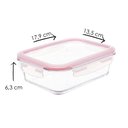 Ver imagem 2 de Kit com 6 Potes de Vidro Hermético 640ml Retangular Invicta