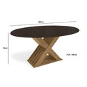 Ver imagem 2 de Mesa de Sala Jantar Graviola + Tampo com Vidro 180x105cm Freijó Off White
