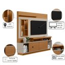 Ver imagem 2 de Painel Home com Nicho TV Suporte LED Off White Nature Amadeirado 181cm Eldorado