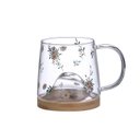 Ver imagem 2 de Caneca de Vidro Lyor com Pires de Bambu Daisy 330ml 5705