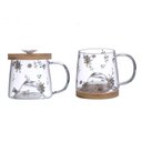 Ver imagem 3 de Caneca de Vidro Lyor com Pires de Bambu Daisy 330ml 5705