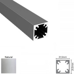 Perfil Alumínio Modular Link RM-283 Barra 03 metros Natural Rometal 01 Barra - 1