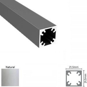 Perfil Alumínio Modular Link RM-283 Barra 03 metros Natural Rometal 01 Barra