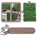 Ver imagem 2 de 8 Placas Revestimento Parede Folhas Artificiais Jardim Vertical para Comercio
