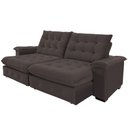 Ver imagem 1 de Sofá 4 Lugares Coliseu 2.60m Retrátil e Reclinável Super Pillow - Marrom