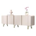 Ver imagem 3 de Buffet Saluti e Cristaleira Évora Off White - Hb Móveis