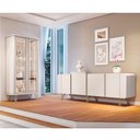 Ver imagem 2 de Buffet Saluti e Cristaleira Évora Off White - Hb Móveis