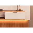 Ver imagem 4 de Rack Bancada C/ Painel P/ Tv até 85 Polegadas Hit 2290 100% Mdf Extensível Led de 240 a 290cm