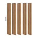 Ver imagem 4 de Painel para Tv 80 Polegadas 250cmx223,5cm Ripado em Placa 100% Mdf Marrom Freijó/Madeirado