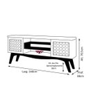 Ver imagem 4 de Rack Bancada Para Tv Até 65 Polegadas 1,60m Lis - Grappa Móveis: Off White/Matte