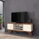 Ver imagem 2 de Rack Bancada Para Tv Até 65 Polegadas 1,60m Lis - Grappa Móveis: Off White/Matte
