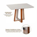Ver mais imagens de Mesa Viena 4 Lugares Tampo Off White 4 Cadeiras Madeira Maciça e Estofada Verona Espresso Móveis