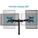 Ver imagem 7 de Suporte Articulado 2 Tv Monitor 13 a 27 Mesa Aço Lorben