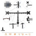 Ver imagem 3 de Suporte Articulado 2 Tv Monitor 13 a 27 Mesa Aço Lorben