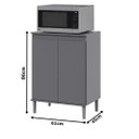 Ver imagem 4 de Balcão Microondas Cinza – EJ Móveis